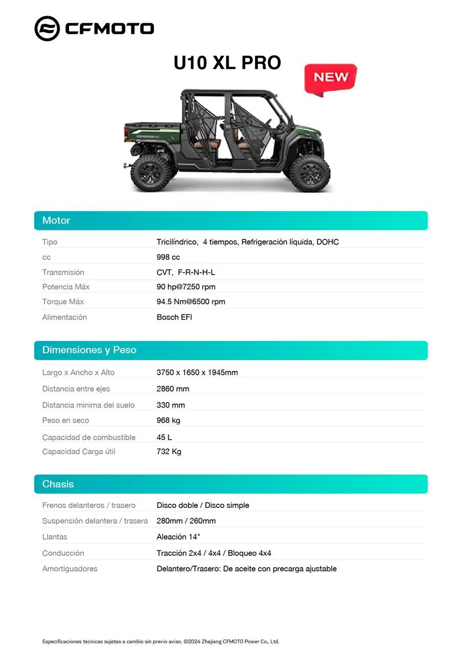 Ficha Técnica_UFORCE U10 XL PRO