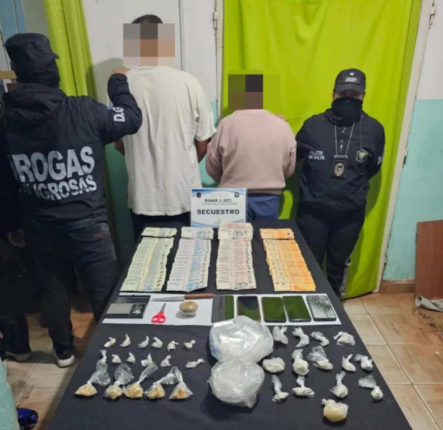 Tartagal: dos personas detenidas y más de 900 dosis de drogas secuestradas