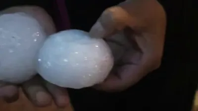 Granizo extremo y destructivo esta noche en Paraguay